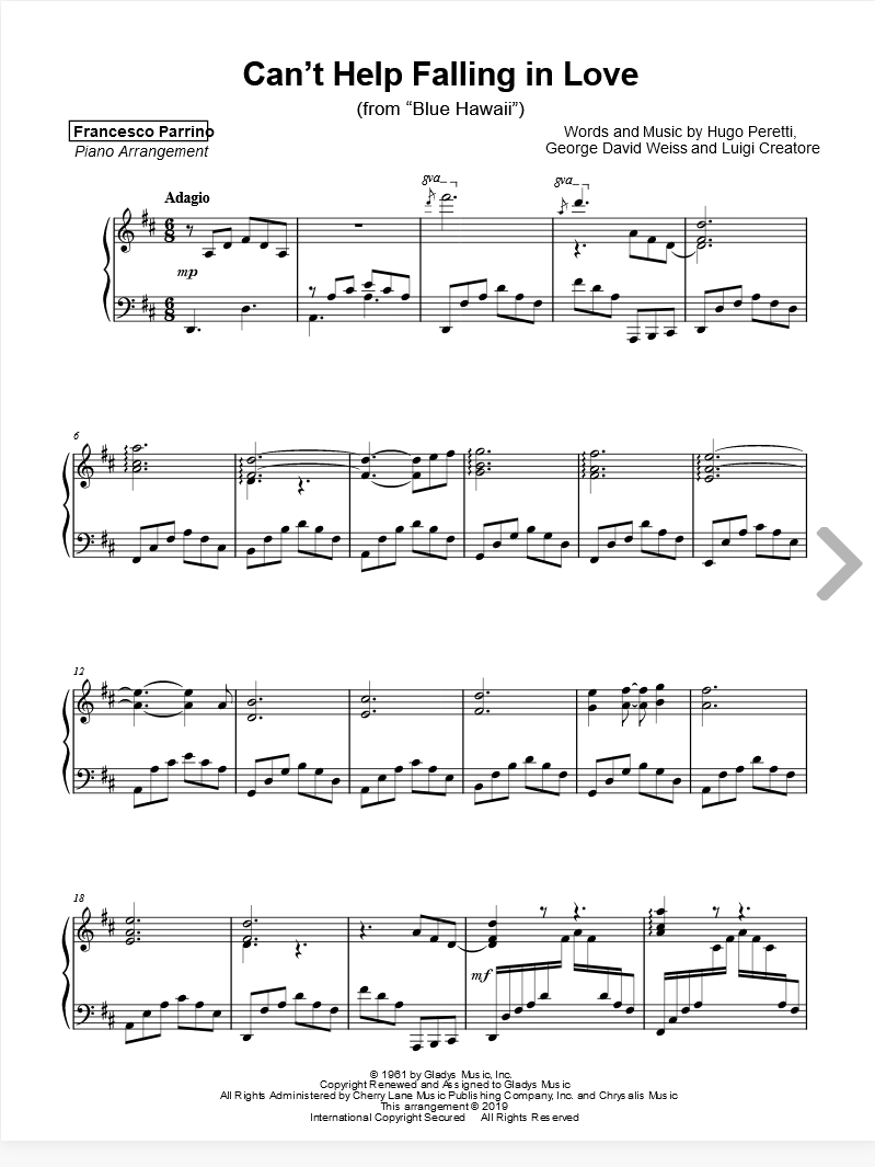 Sheet Music • Piano Arrangement PDFs • Francesco Parrino Music
