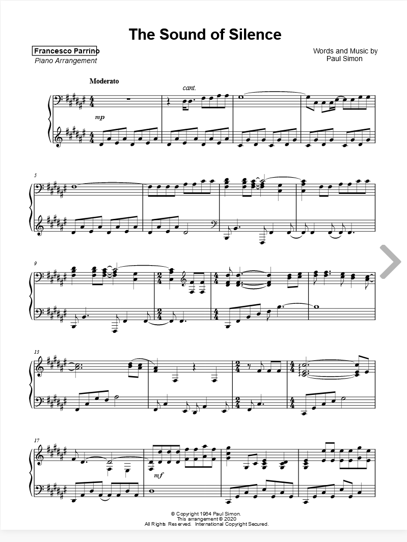 Sheet Music • Piano Arrangement PDFs • Francesco Parrino Music